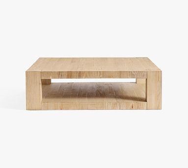 Open Box: Rockport Grand Square Coffee Table (55") - Pale Sand | Pottery Barn (US)