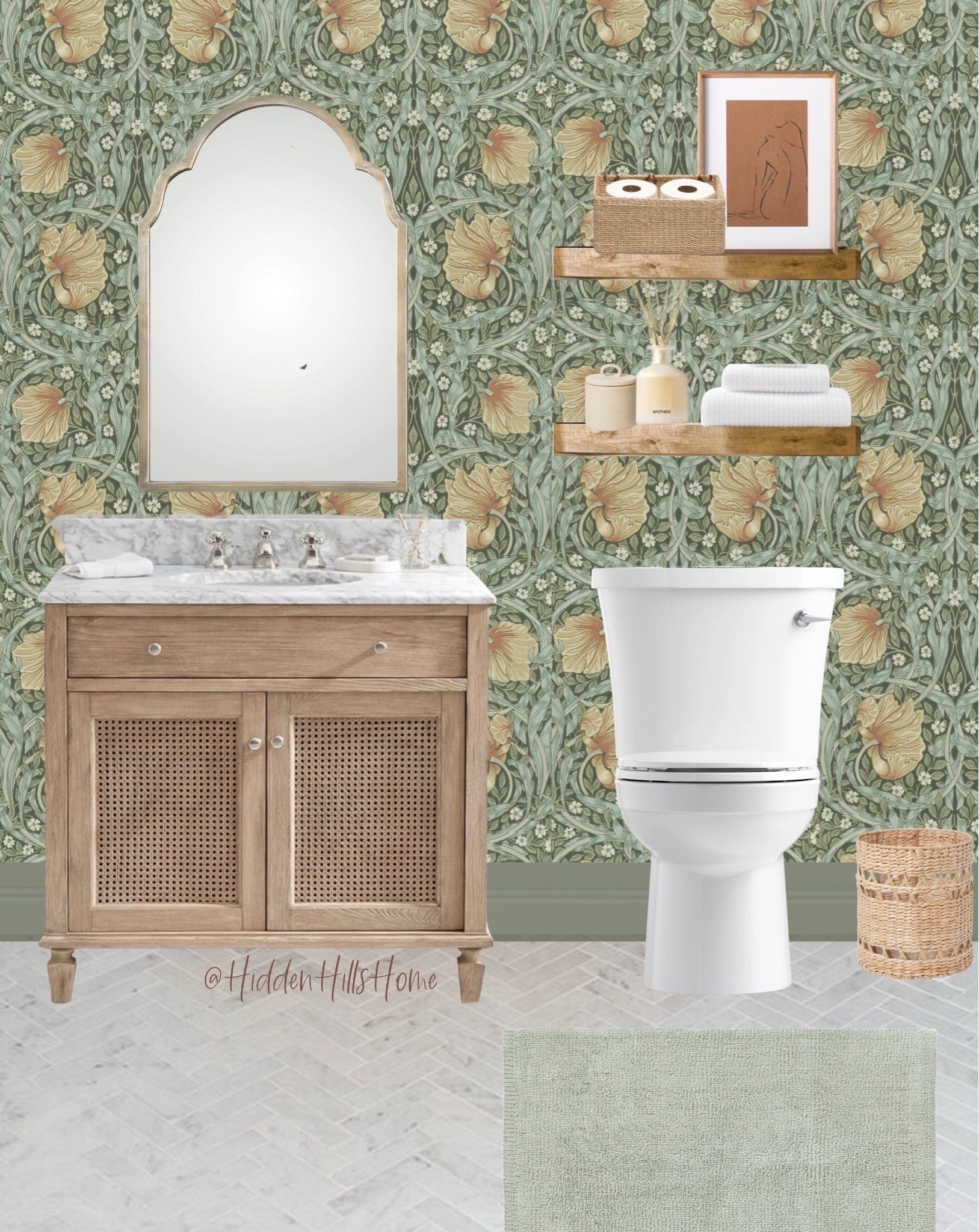 Bathroom, bathroom home decor, bathroom mood board, floral wallpaper bathroom #floralbathroom 





#LTKSeasonal #LTKSaleAlert #LTKHome