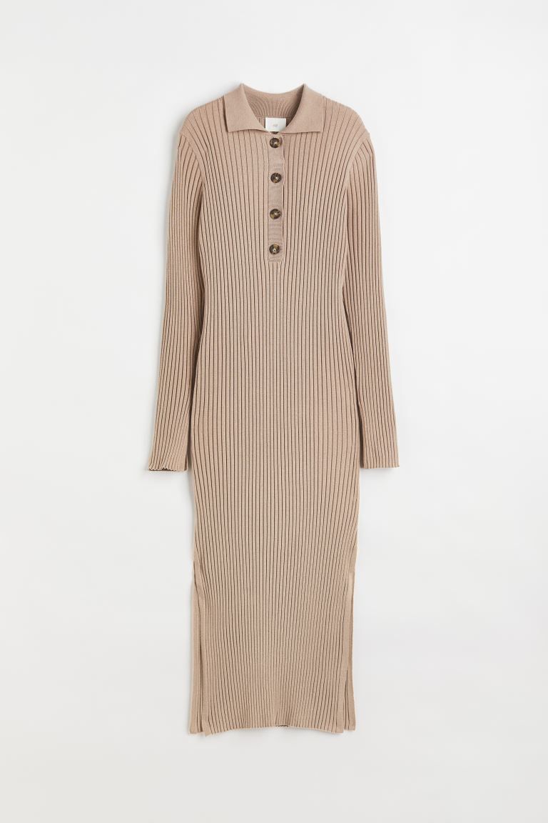 Collared Rib-knit Dress | H&M (US)