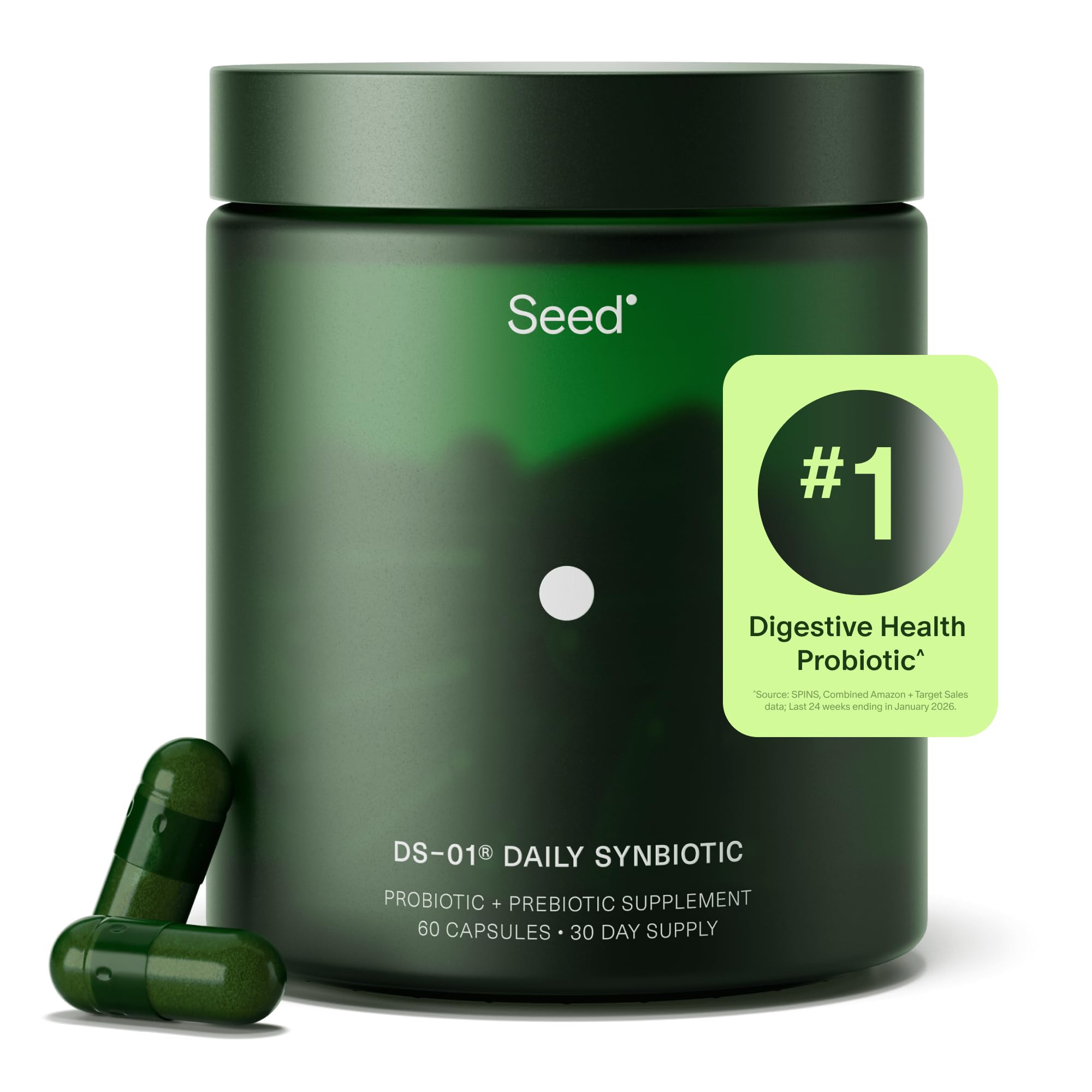 Amazon.com: Seed DS-01 Daily Synbiotic - Prebiotic and Probiotic for Women & Men - Digestive Heal... | Amazon (US)