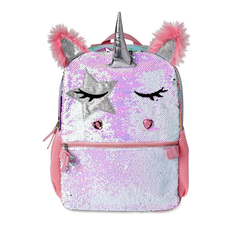 Wonder Nation Girls Unicorn Queen Backpack with Lunch Bag 2-Piece Set | Walmart (US)