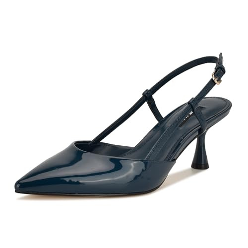 Nine West Women's Rhonda Pump, Dark Blue Patent 404, 9 | Amazon (US)