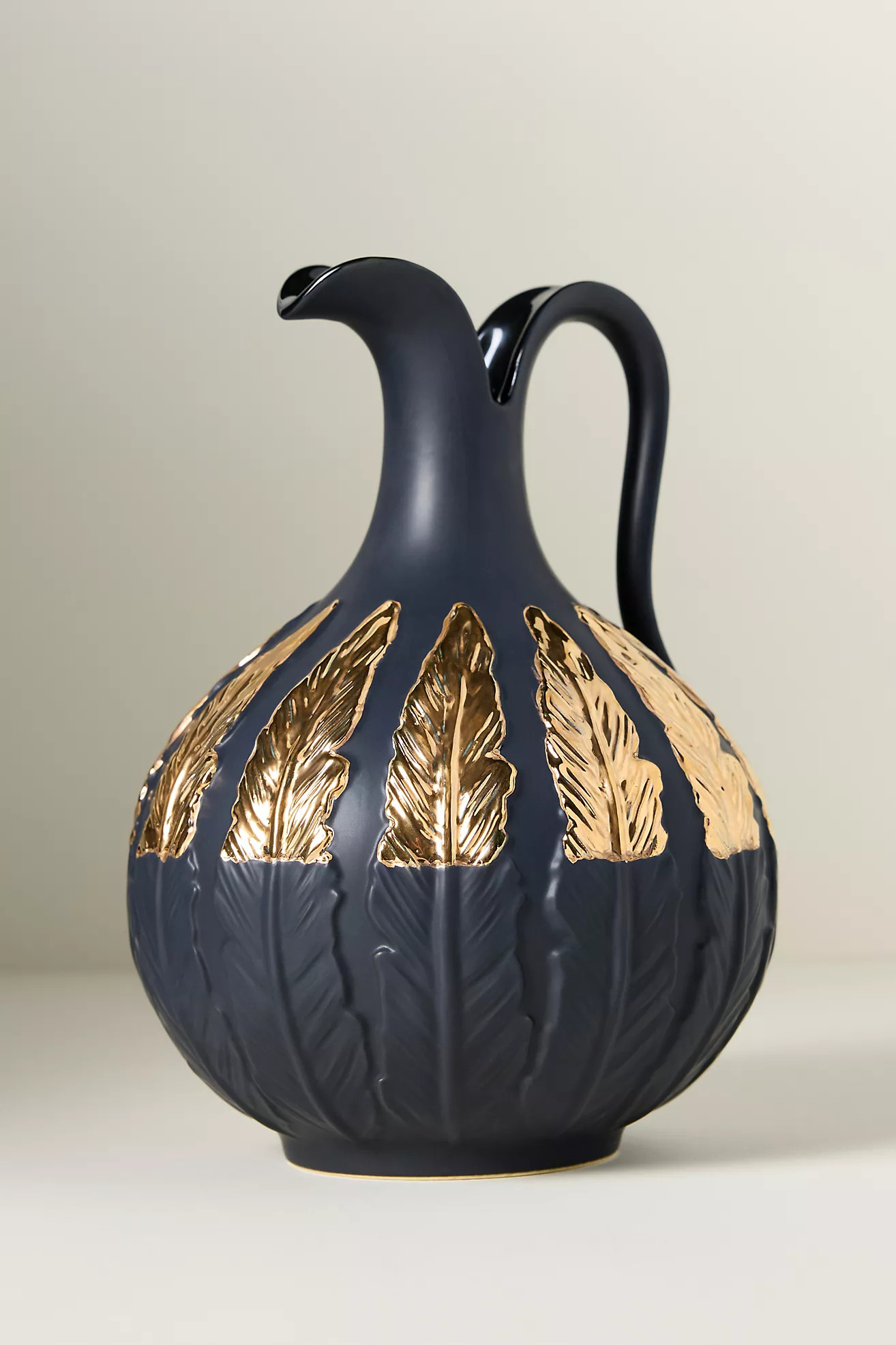Catherine Martin Midnight Creatures Glazed Stoneware Pitcher | Anthropologie (US)