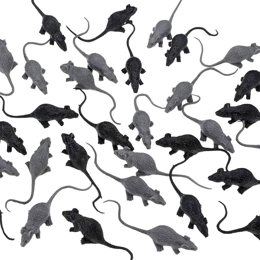 Gejoy 36 Pcs Halloween Fake Mice Realistic Mouse Fake Rats Small Plastic Mice for Halloween Party... | Amazon (US)