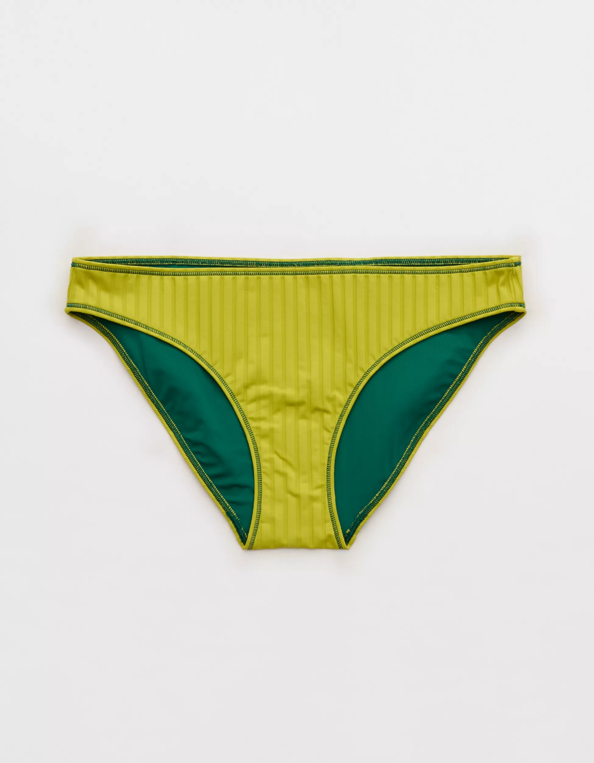 Aerie Ribbed Full Coverage Classic Bikini Bottom | Aerie