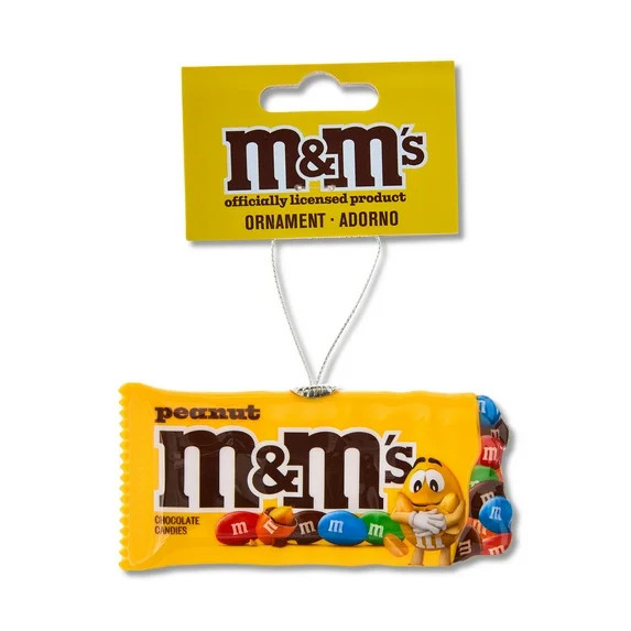 M&M`s Peanut Decoupage Christmas Ornament, Yellow, Plastic, by Ruz - Walmart.com | Walmart (US)