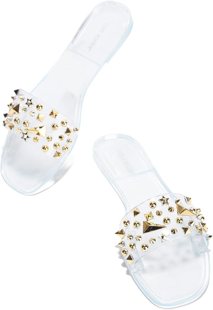 Cape Robbin Rumbler Jelly Sandals Slides for Women, Womens Mules Slip On Shoes | Amazon (US)