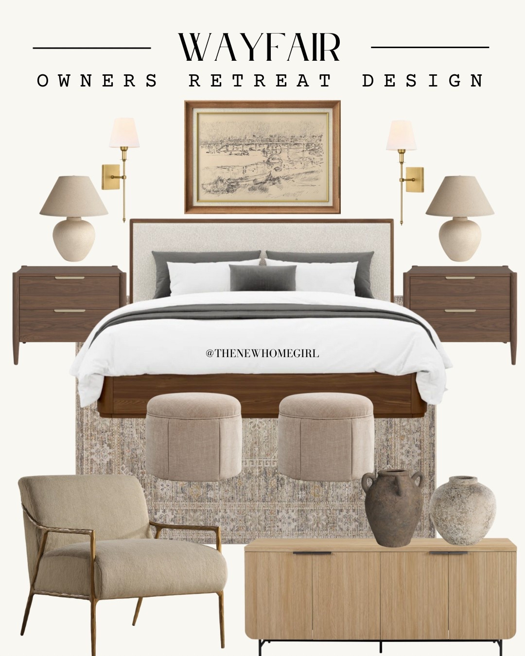 WAYFAIR bedroom furniture design. Bedside tables, bedside lamps, bedding, bedroom rug, & accent chairs. 


#LTKHome #LTKSaleAlert #LTKStyleTip