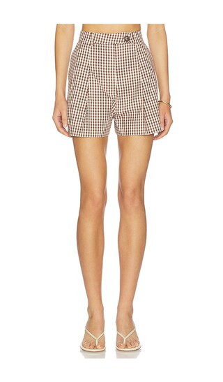 Preston Shorts in Brown Checker | Revolve Clothing (Global)