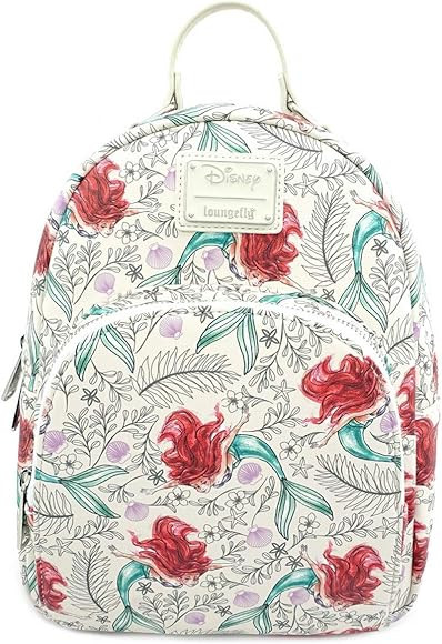 Loungefly x The Little Mermaid Ariel Allover-Print Mini Backpack (One Size, Multicolored) | Amazon (US)