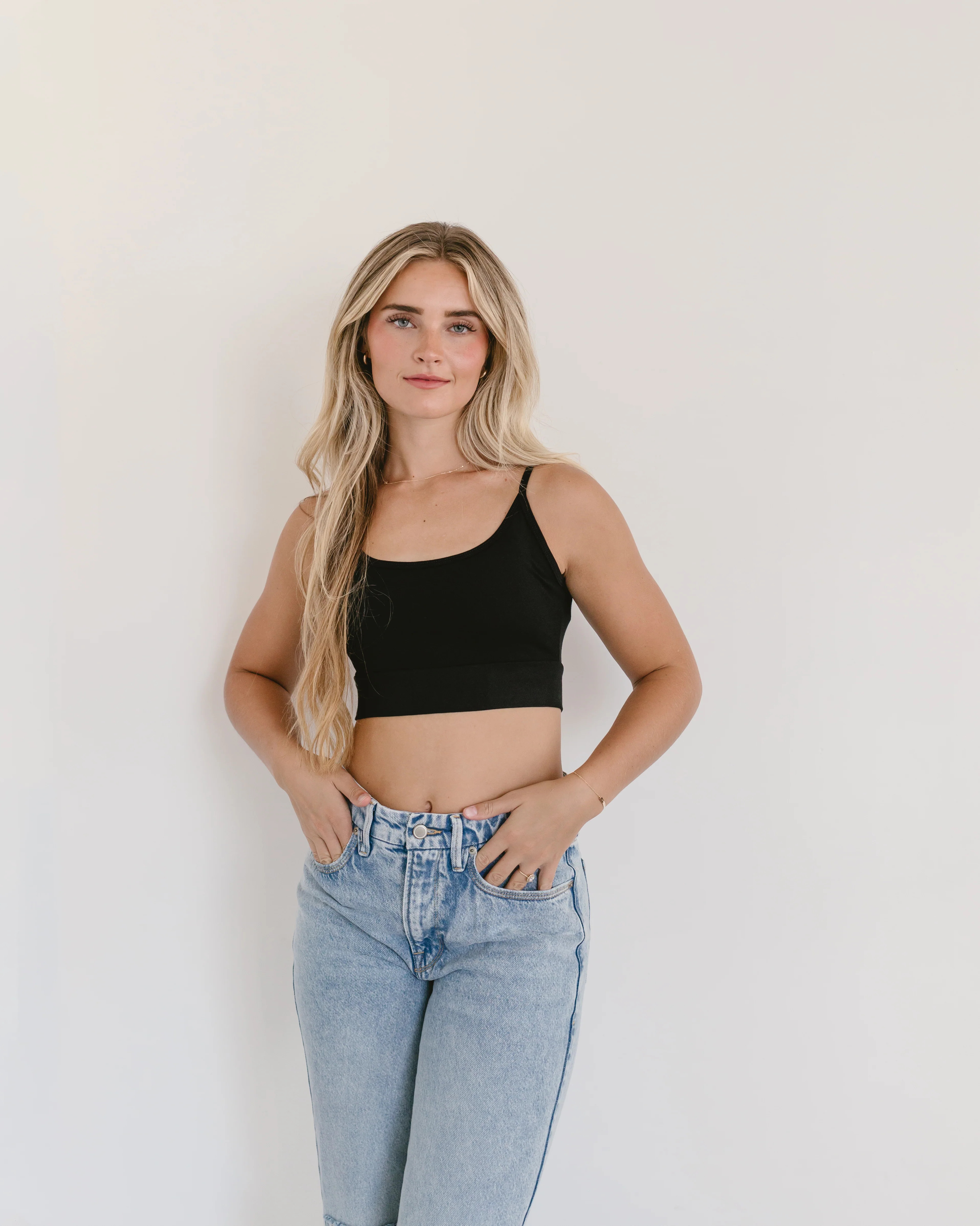 Spaghetti Strap Cami Halftee | Half Tee