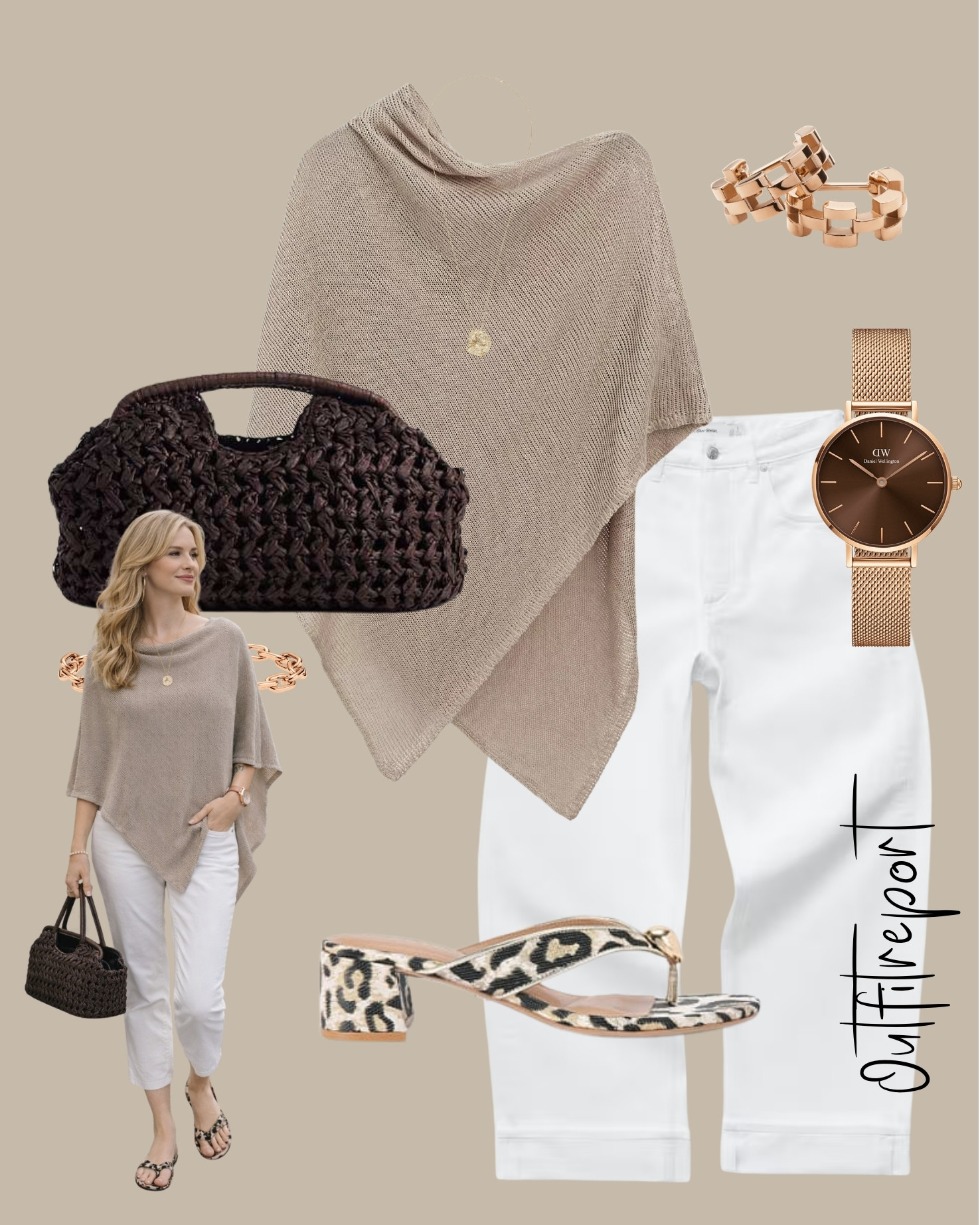 White jeans brown top slipper sandals 

#LTKspring #LTKeurope #LTKstyletip