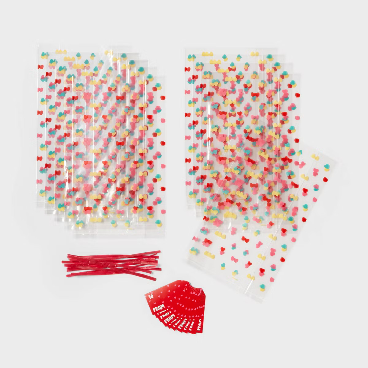 12pc Cello Bags and Tags Valentine's Day Party Favor Sets - Spritz™ | Target