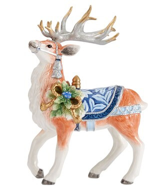 Fitz And Floyd Holiday Home Collection Blue Deer Figurine | Dillard's