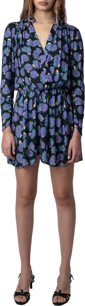 Reveal Roses Long Sleeve Drop Waist Dress | Nordstrom