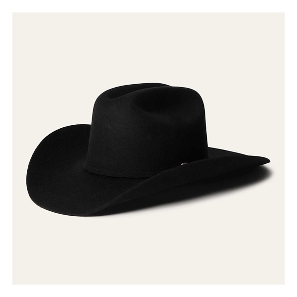 Men's Stetson 4X Corral Buffalo Felt Black Cowboy Hat 7 1/8 Black | Scheels