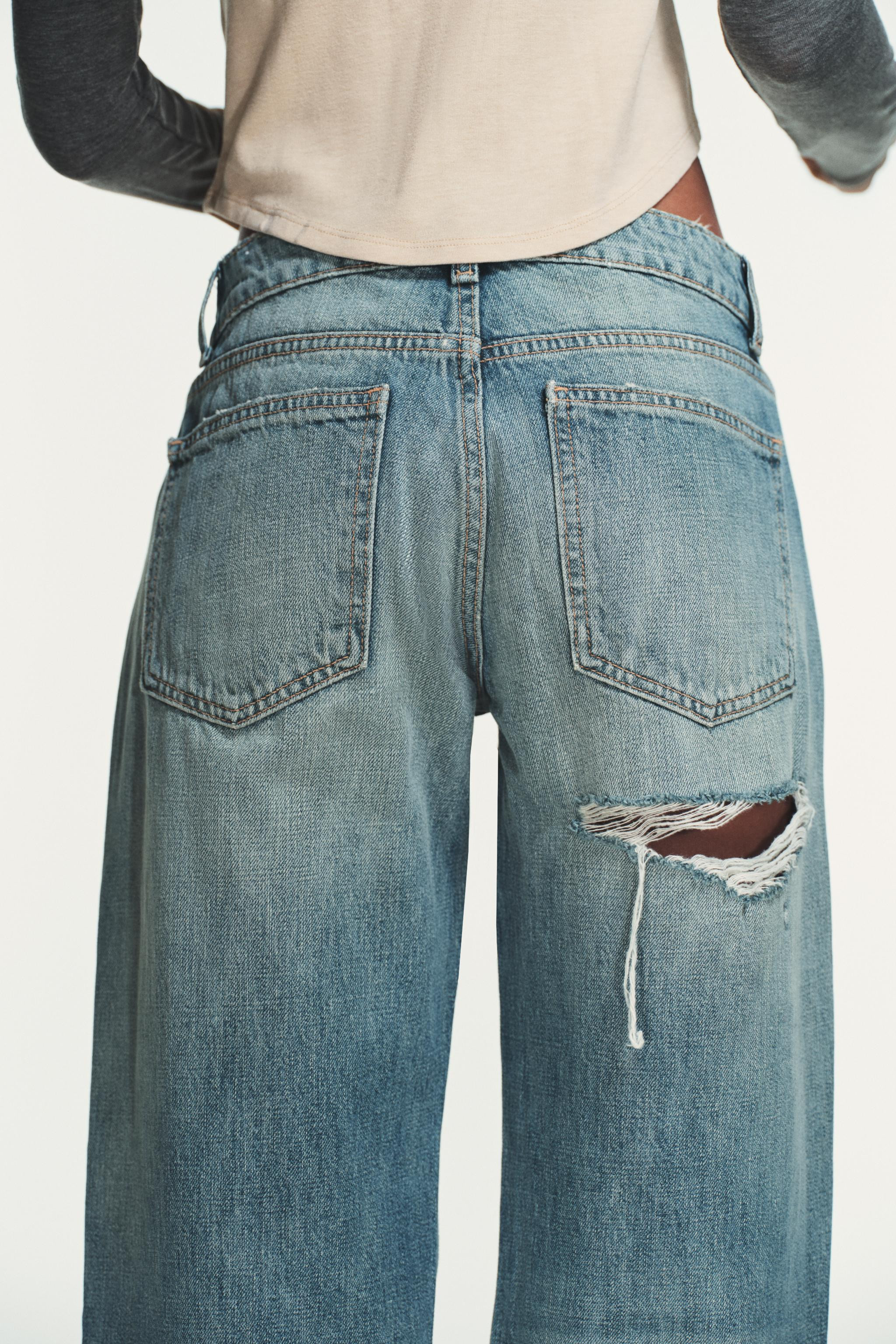 TRF LOW-RISE WIDE-LEG JEANS | Zara UK