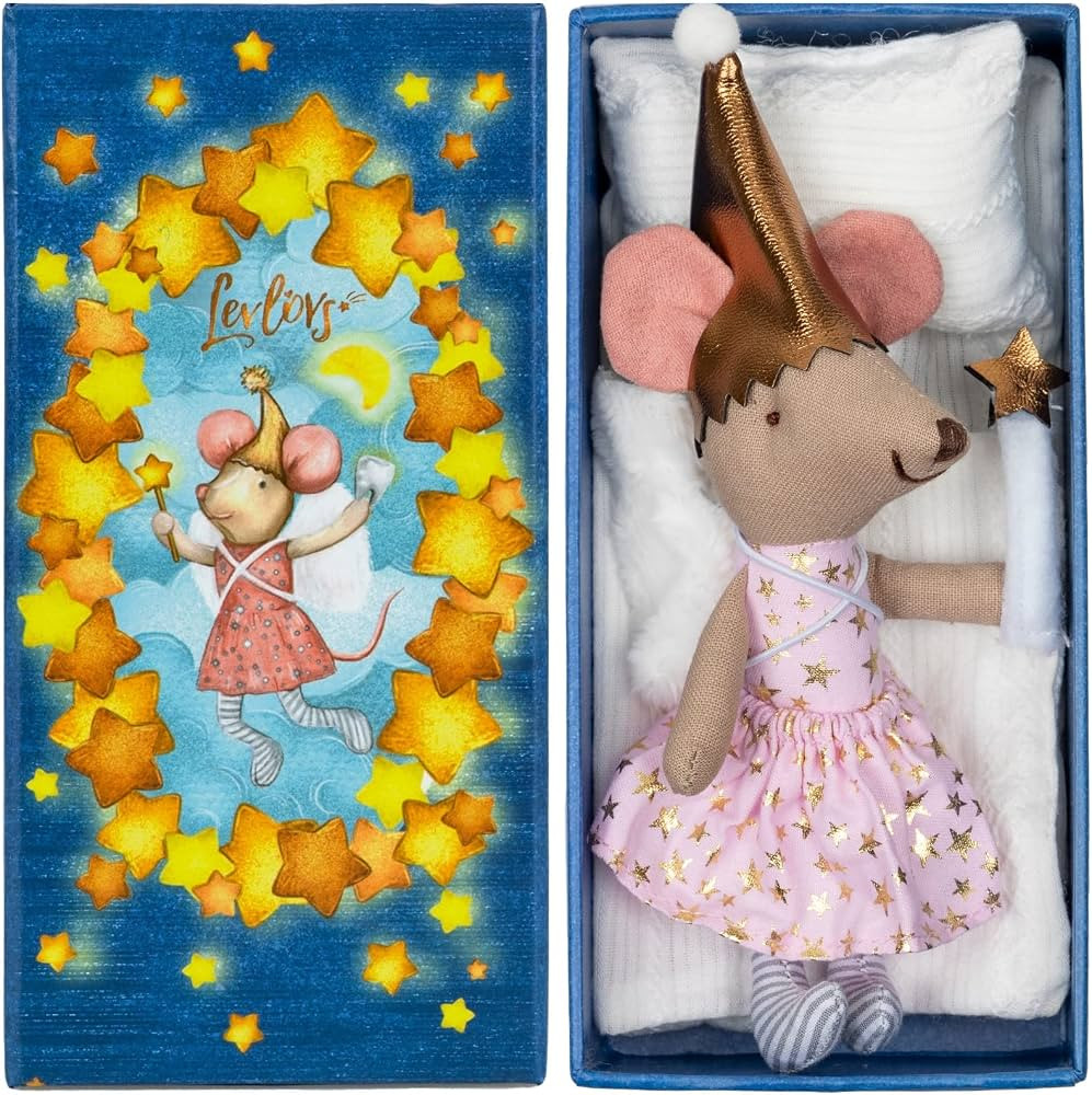 LEVLOVS Tooth Fairy Mouse Big Sister Mouse in a Box Mouse in a Matchbox Toy Baby Registry Gift To... | Amazon (US)