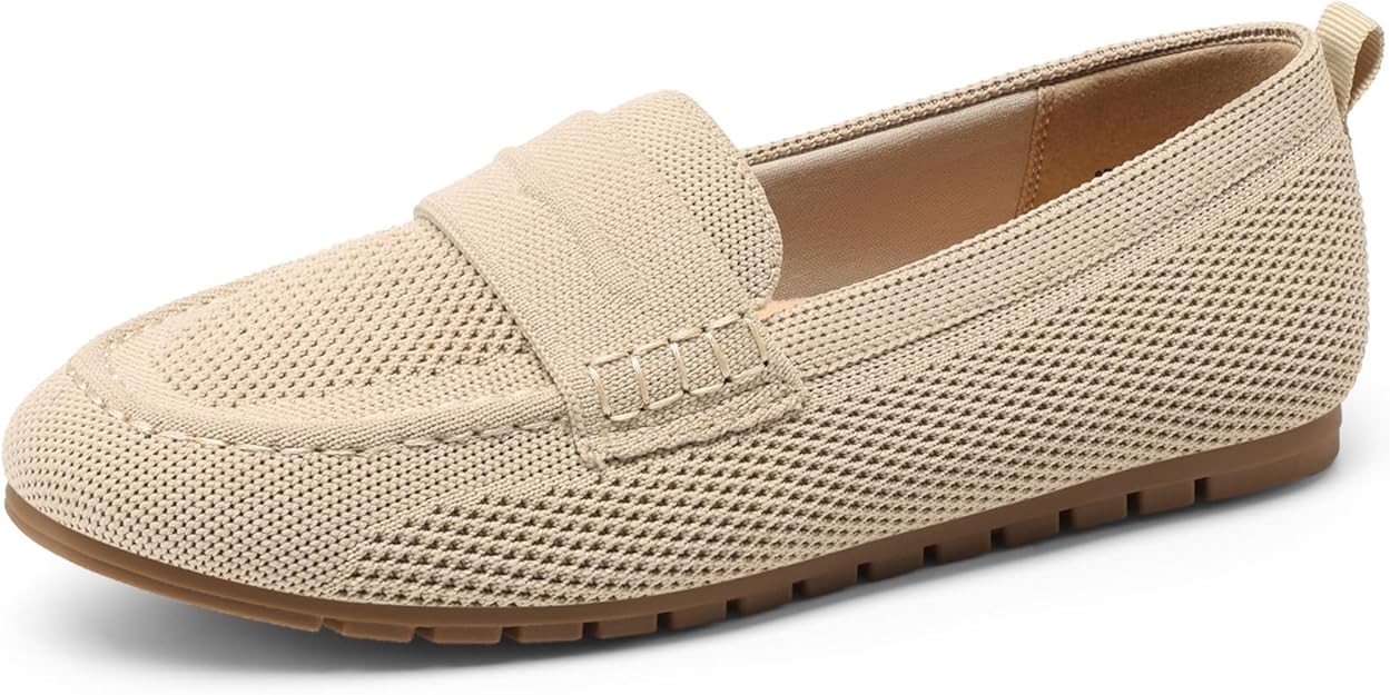 DREAM PAIRS Loafers for Women Penny Knitted Loafer Casual Comfortable Slip On Flats Work Business... | Amazon (US)