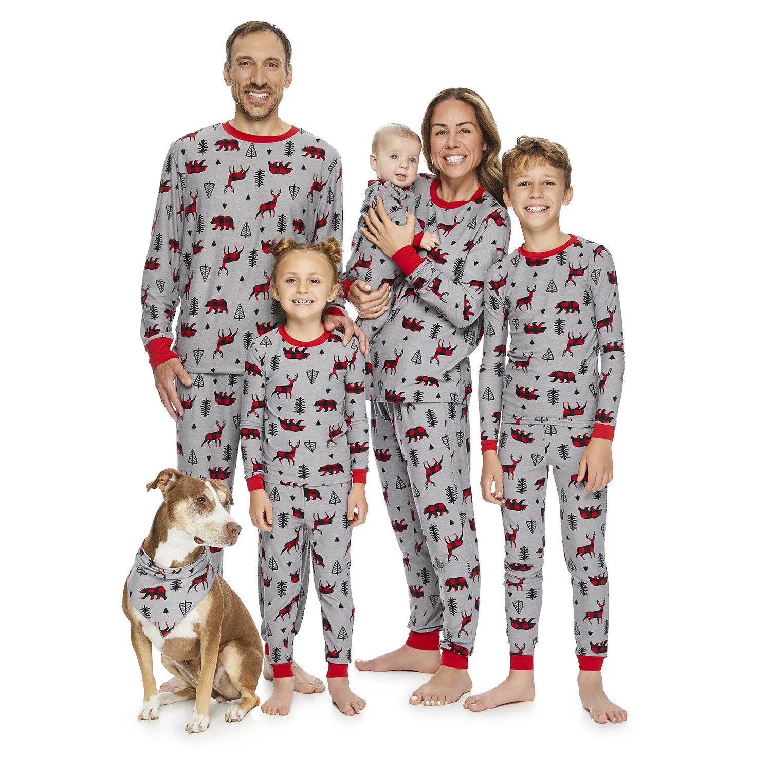 Jolly Jammies Baby and Toddler Unisex Reindeer and Bears Matching Family Pajamas Set, 2-Piece, Si... | Walmart (US)