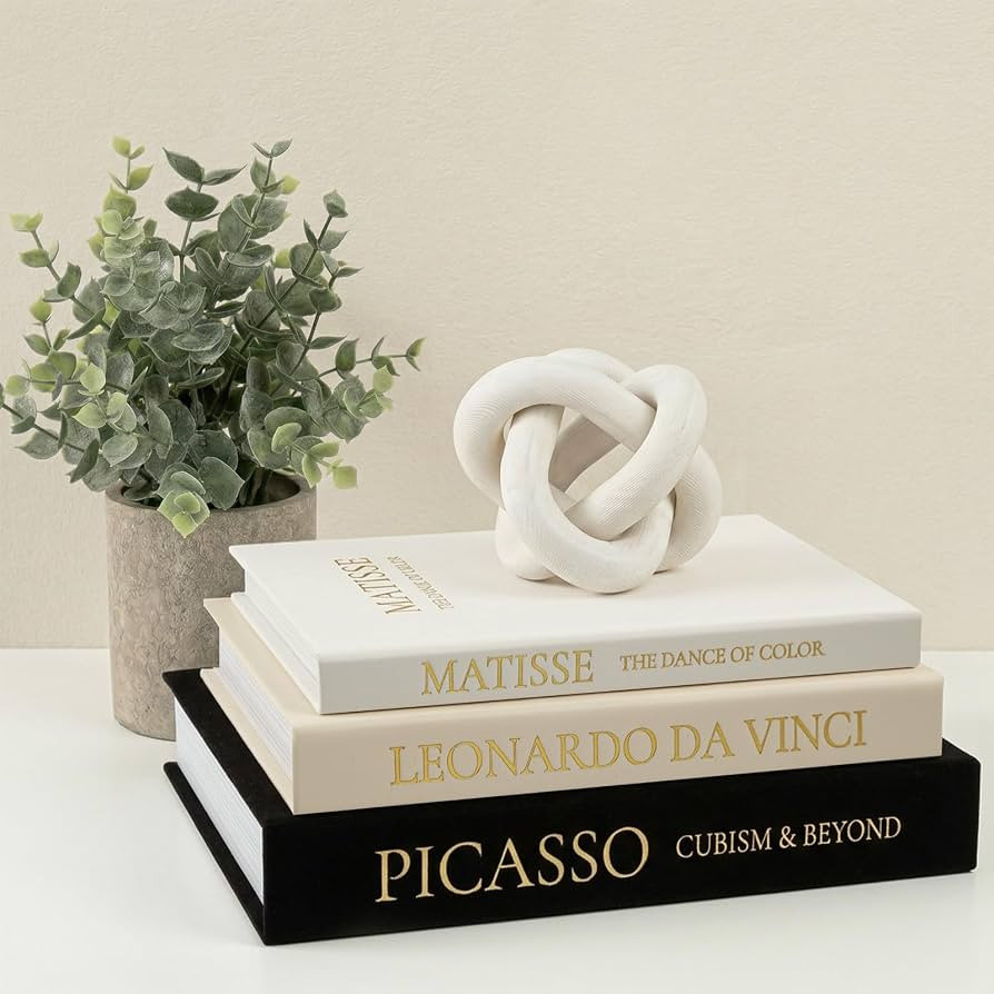 Linen Faux Book Box Set of 3, Black and White Decorative Books for Shelves, Fake Books for Decora... | Amazon (US)