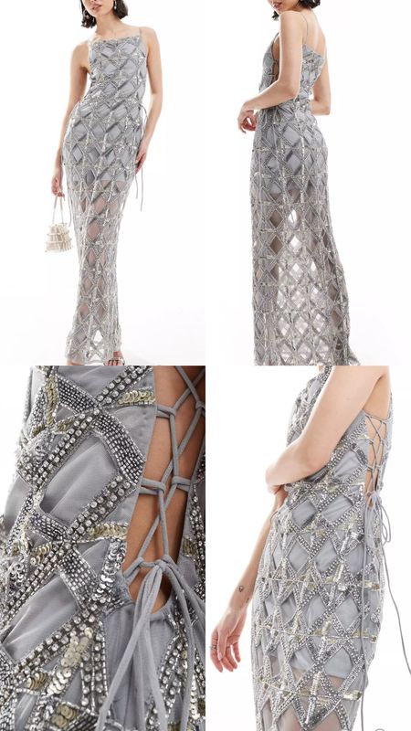 Diamond grey dress. embellished sheer maxi dress with diamante detail in grey. Under £200.
Summer, spring, date night out, wedding, special event, gala. 
Wardrobe staple. Timeless. Gift guide idea for her. Luxury, elegant, clean aesthetic, chic look, feminine fashion. Asos outfit idea.


#LTKwedding #LTKparties #LTKSeasonal