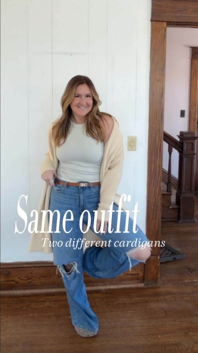 One thing about me: I’ll always get the cardigan.
Because outfits change, but a good layer is forever 🤍
Same base, two cardigans✨

#LTKootd #LTKgrwm #LTKmomlife
