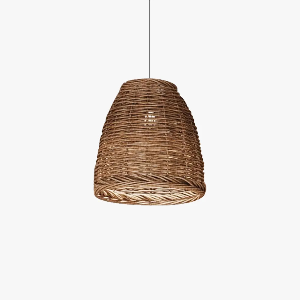 Vintage LED Pendant Light Rattan Woven Living Room Bedroom | Las Sola | Lassola US