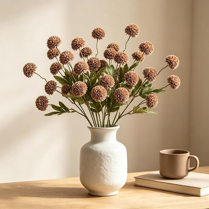 Fake Silk Chrysanthemum, Light Taupe, 10 Pcs | Amazon (US)
