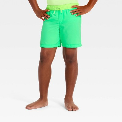 Boys' Solid Swim Trunks - Cat & Jack™ Green M | Target