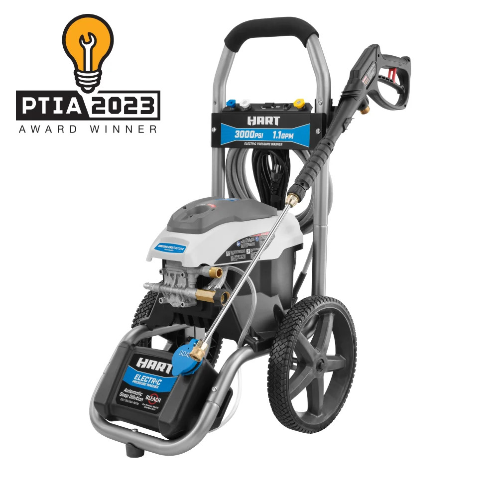 HART 3000PSI 1.1 GPM Cold Water Electric Pressure Washer, Brushless Motor - Walmart.com | Walmart (US)