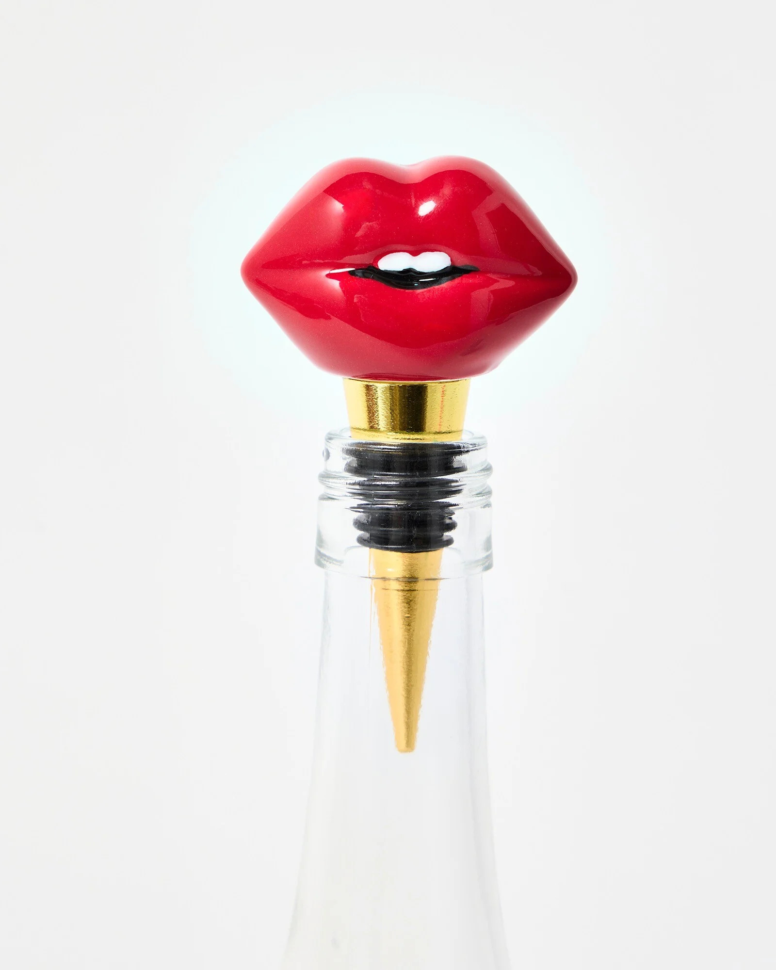 Red Lips Bottle Stop | Oliver Bonas | Oliver Bonas (Global)