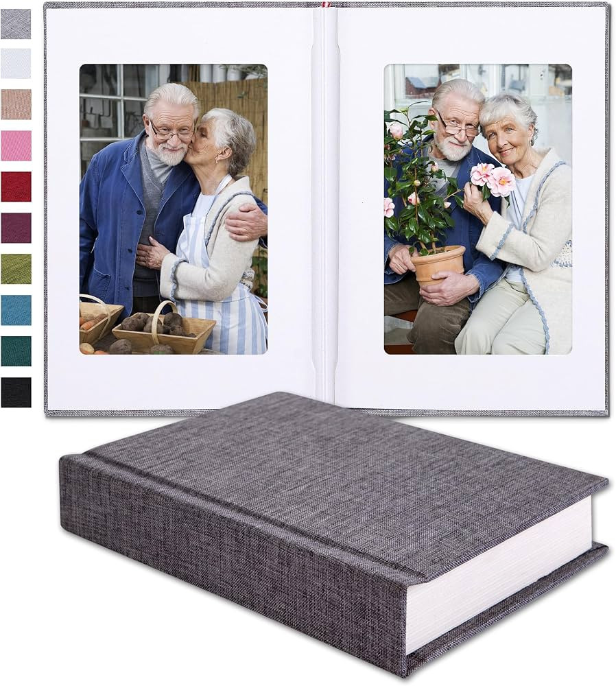 Small 4x6 Photo Album with Writing Space Holds 20 Photos Ideal for Wedding Theme-Album and Baby P... | Amazon (US)