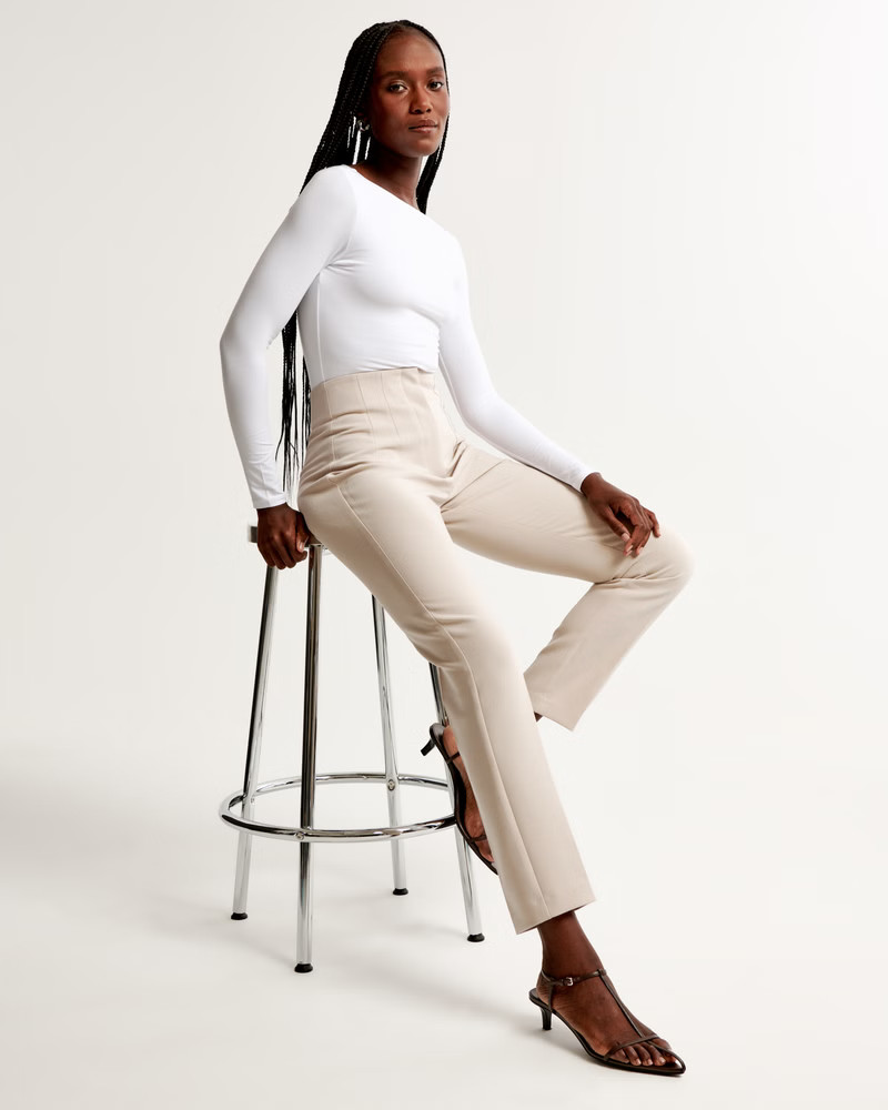 Women's Slim Straight Tailored Pant | Women's Bottoms | Abercrombie.com | Abercrombie & Fitch (US)
