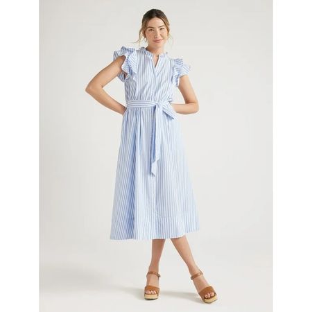 Just ordered! Under $35 blue and white striped flutter sleeve dress 💗 ruffle dress spring dresses blue dress Mother’s Day outfit shirt dress 

#LTKsalealert #LTKfindsunder50 #LTKstyletip