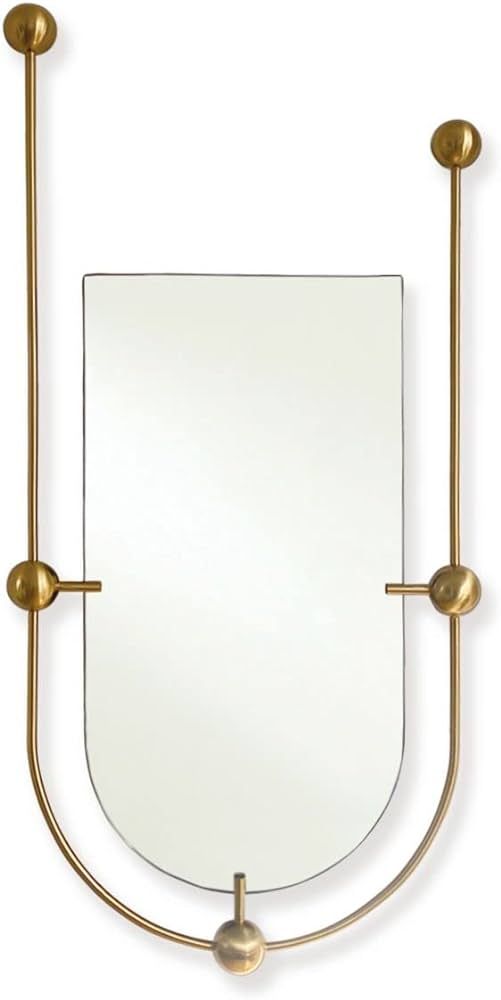 LuuLake Modern & Contemporary Accent Mirror 20 x 43 Inch Arch Framed Gold Metal Wall Mirror for E... | Amazon (US)