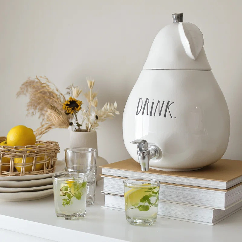 Stem Print By Rae Dunn Pear Beverage Dispenser | Wayfair North America