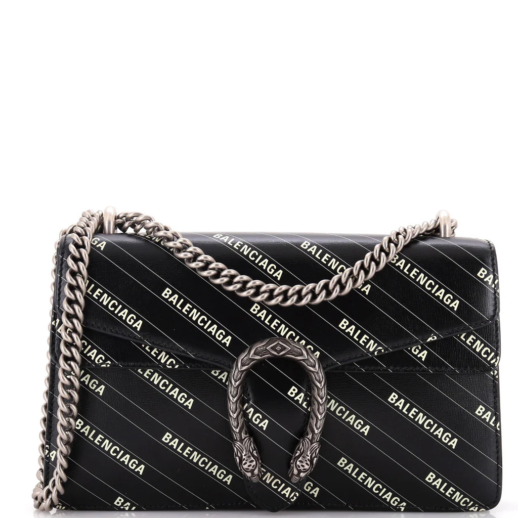 x Balenciaga The Hacker Project Dionysus Bag Logo Printed Leather Small | Rebag