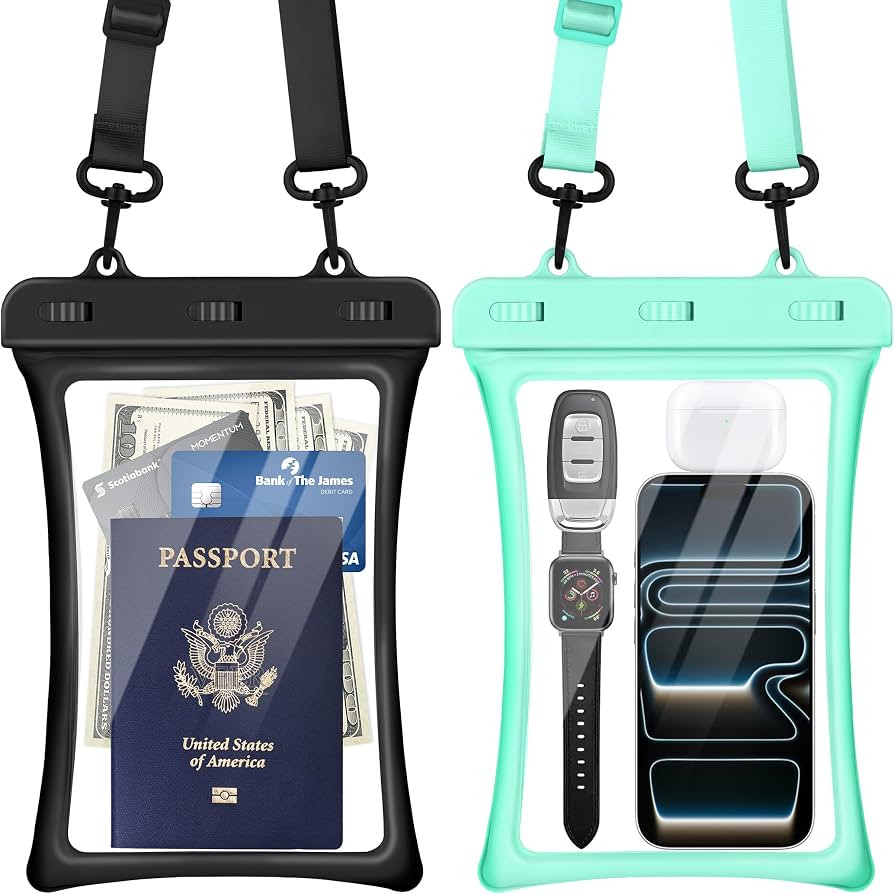 CACOE [Floatable Floating Universal IPX8 Waterproof Phone case 2 Pack-Up to 10.0",Adjustable Lany... | Amazon (US)