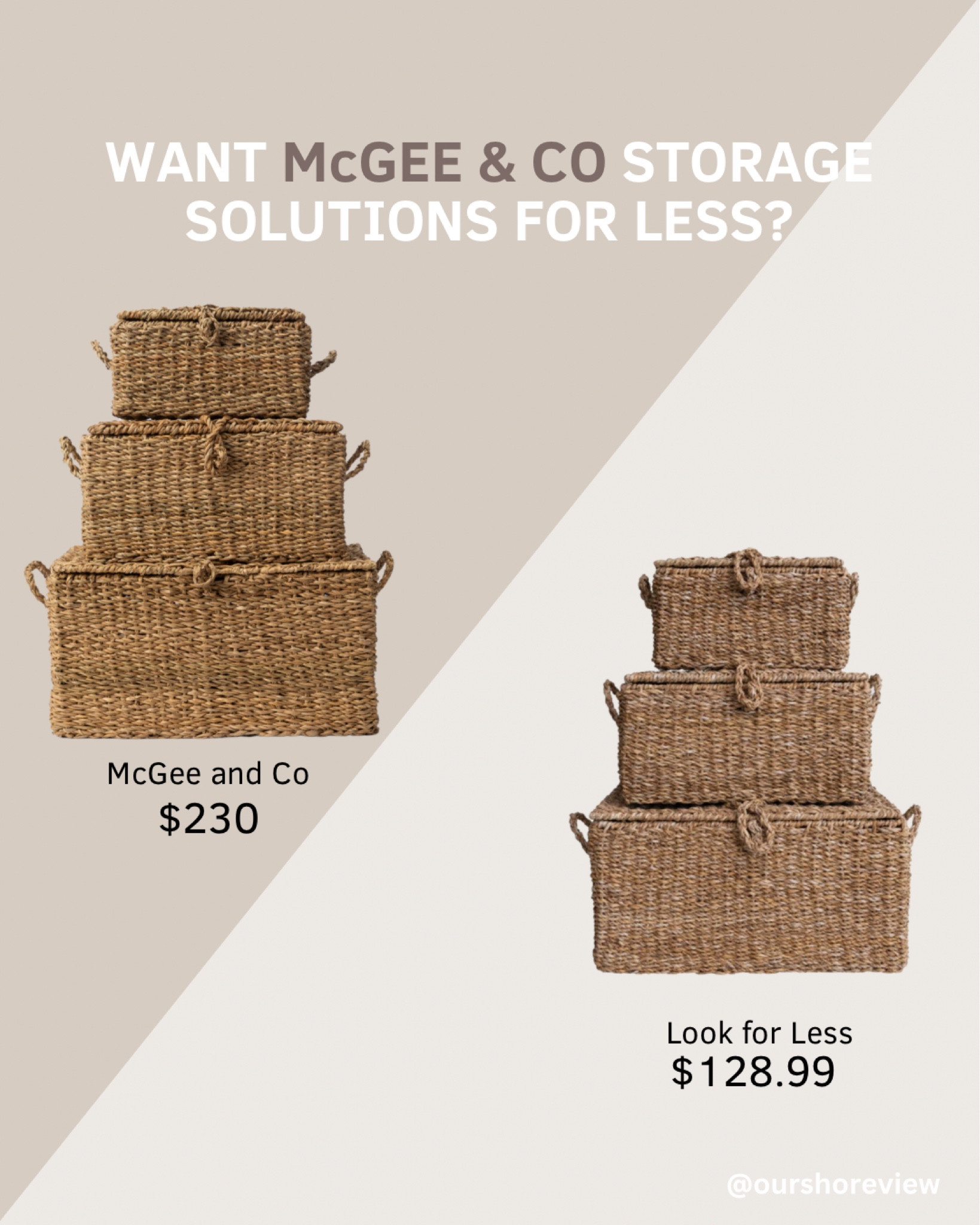 Did you know you can get the exact same baskets sold at McGee and Co. for half the price? This set of three gorgeous storage solutions combines functionality with style, perfect for organizing toys, blankets, or everyday essentials. These McGee and Co. baskets are the ultimate budget-friendly find, offering high-end design without the splurge. Perfect for any room in your home, they make storage both practical and beautiful. 

#LTKSaleAlert #LTKStyleTip #LTKHome