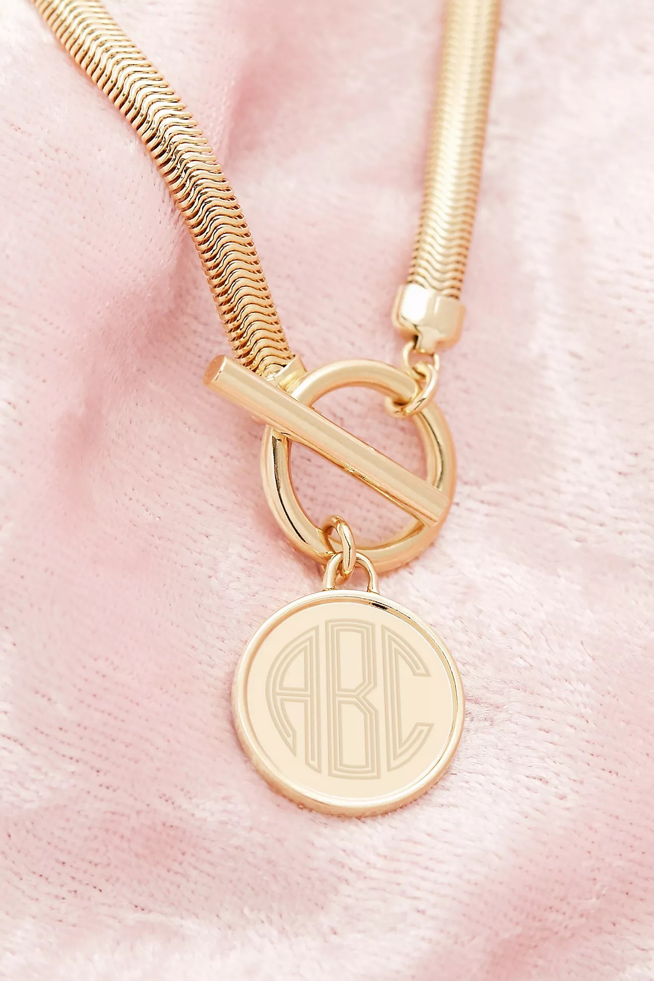Brook & York Custom Monogram Herringbone Toggle Necklace | Anthropologie (US)