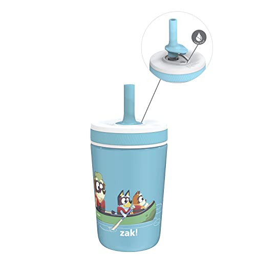 Zak Designs Bluey Kelso Toddler Cups For Travel or At Home, 12oz Vacuum Insulated Stainless Steel Sippy Cup With Leak-Proof Design is Perfect For Kids (Bluey, Bingo, Grandad Mort) | Amazon (US)