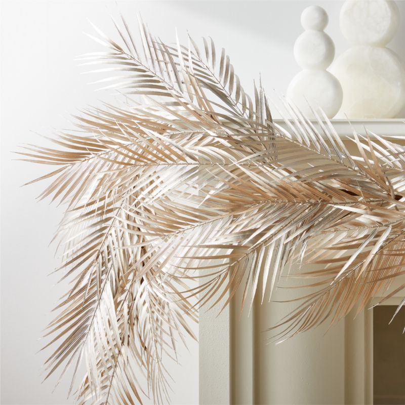 Faux Champagne Gold Pheonix Holiday Garland 84" | CB2 | CB2