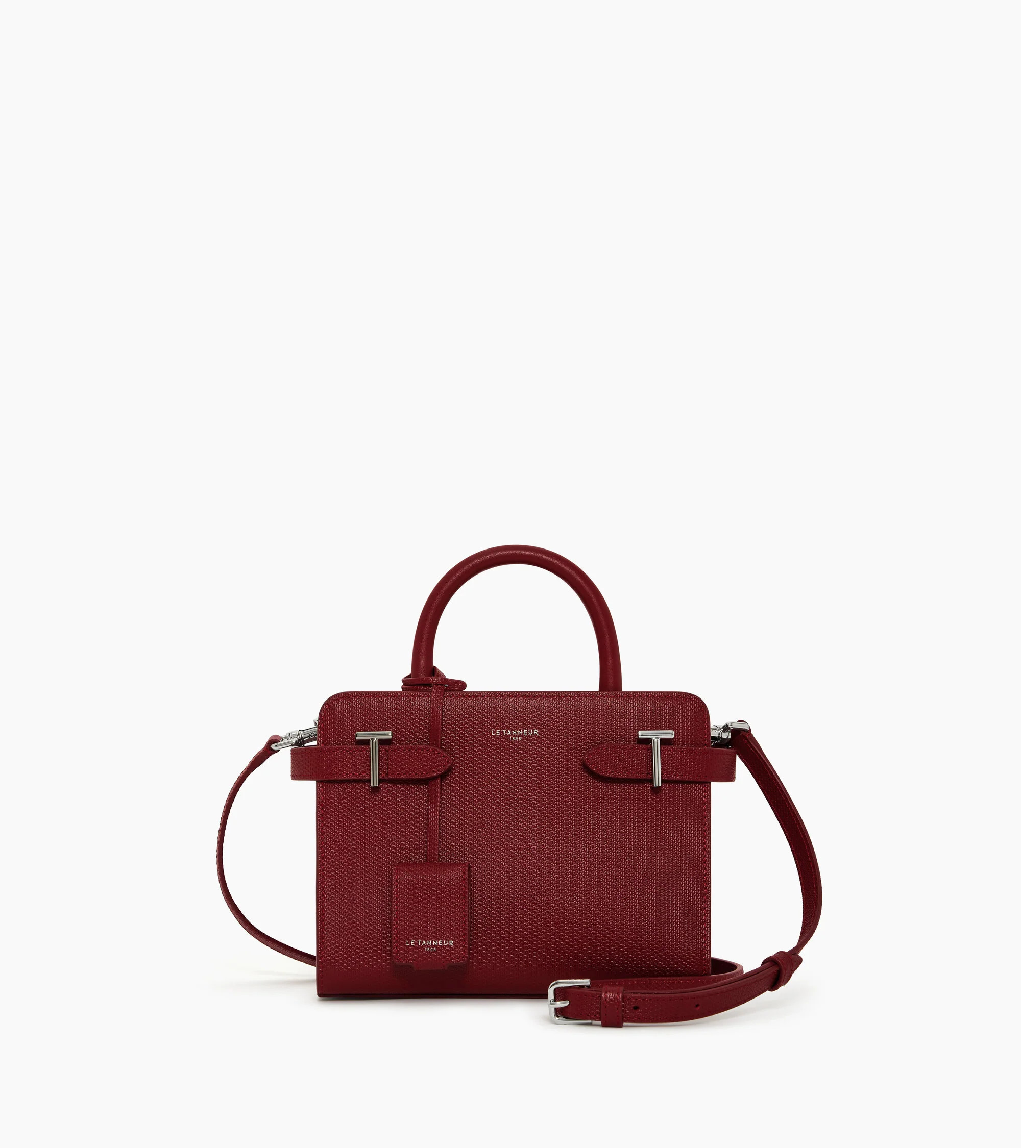 Emilie small handbag in signature t leather | Le Tanneur