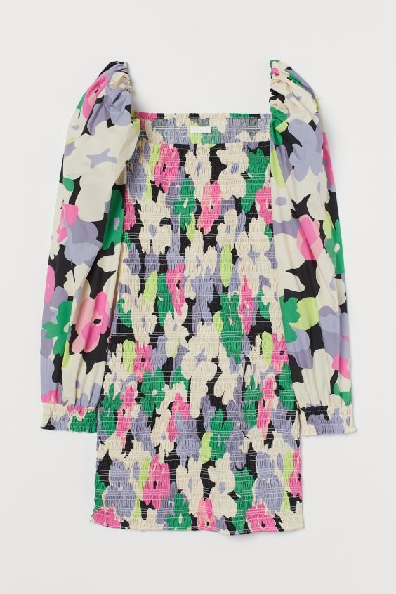 Robe en coton avec smocks | H&M (FR, IT, ES, PT, BE)
