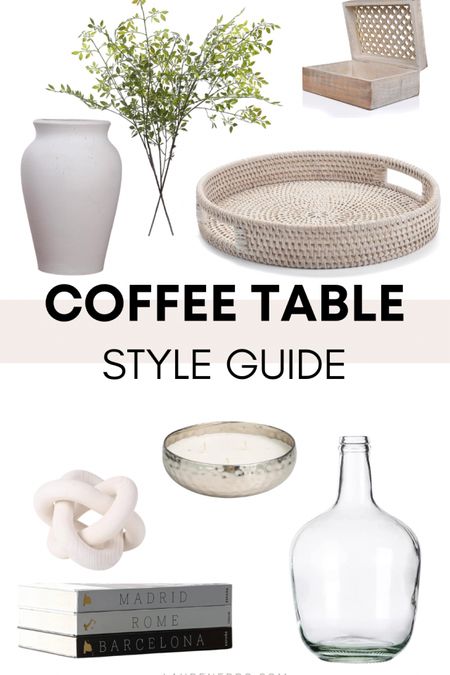 Coffee table style guide!
.
.
.
Coffee table decor, home decor, decorating, decorations, candle, vase, coffee table books, decorative tray, green stems

#LTKfindsunder100 #LTKstyletip #LTKhome
