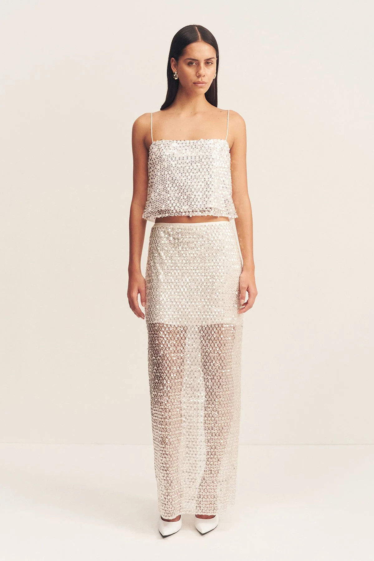 ASTERI MAXI SKIRT | SILVER | SKIRTS | SHONA JOY | Shona Joy