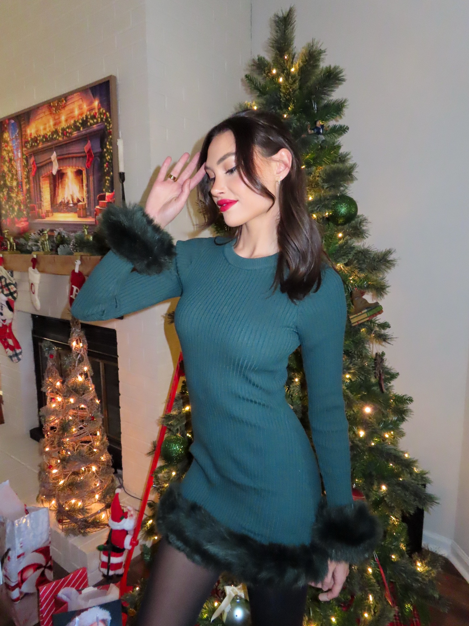 Wearing size XS in dress! 

#LTKSeasonal #LTKHoliday #LTKParties