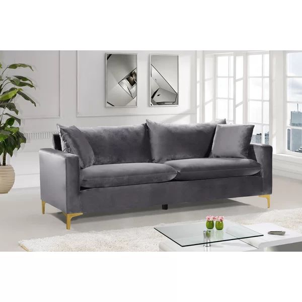 Adedapo 81.5" Velvet Square Arm Sofa | Wayfair Professional