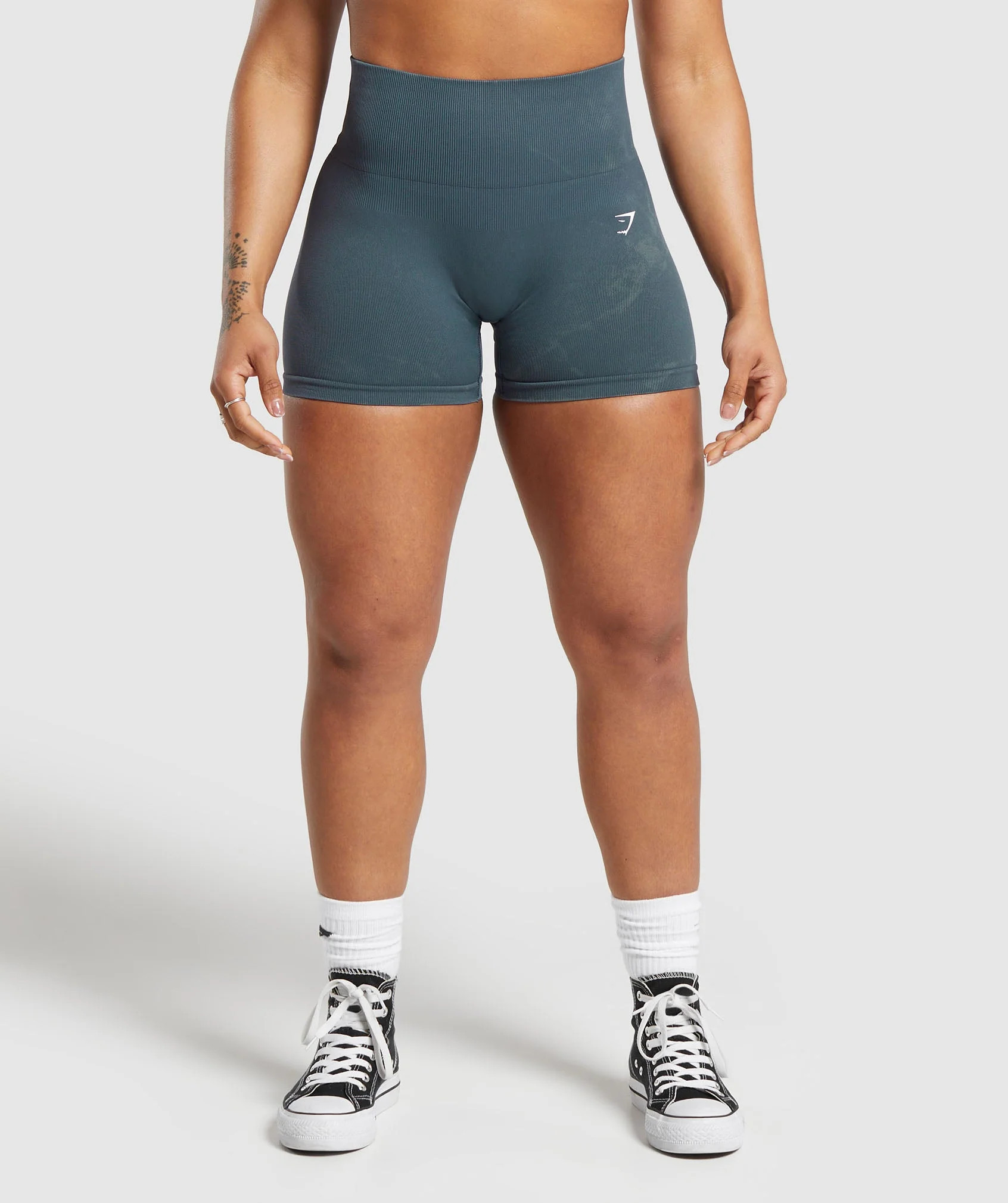 Gymshark Gains Seamless Shorts - Titanium Blue | Gymshark US